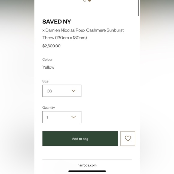 NWT•SAVED NY x Damien Nicolas Roux Cashmere Sunburst Throw
Full price online!!! - Picture 4 of 4